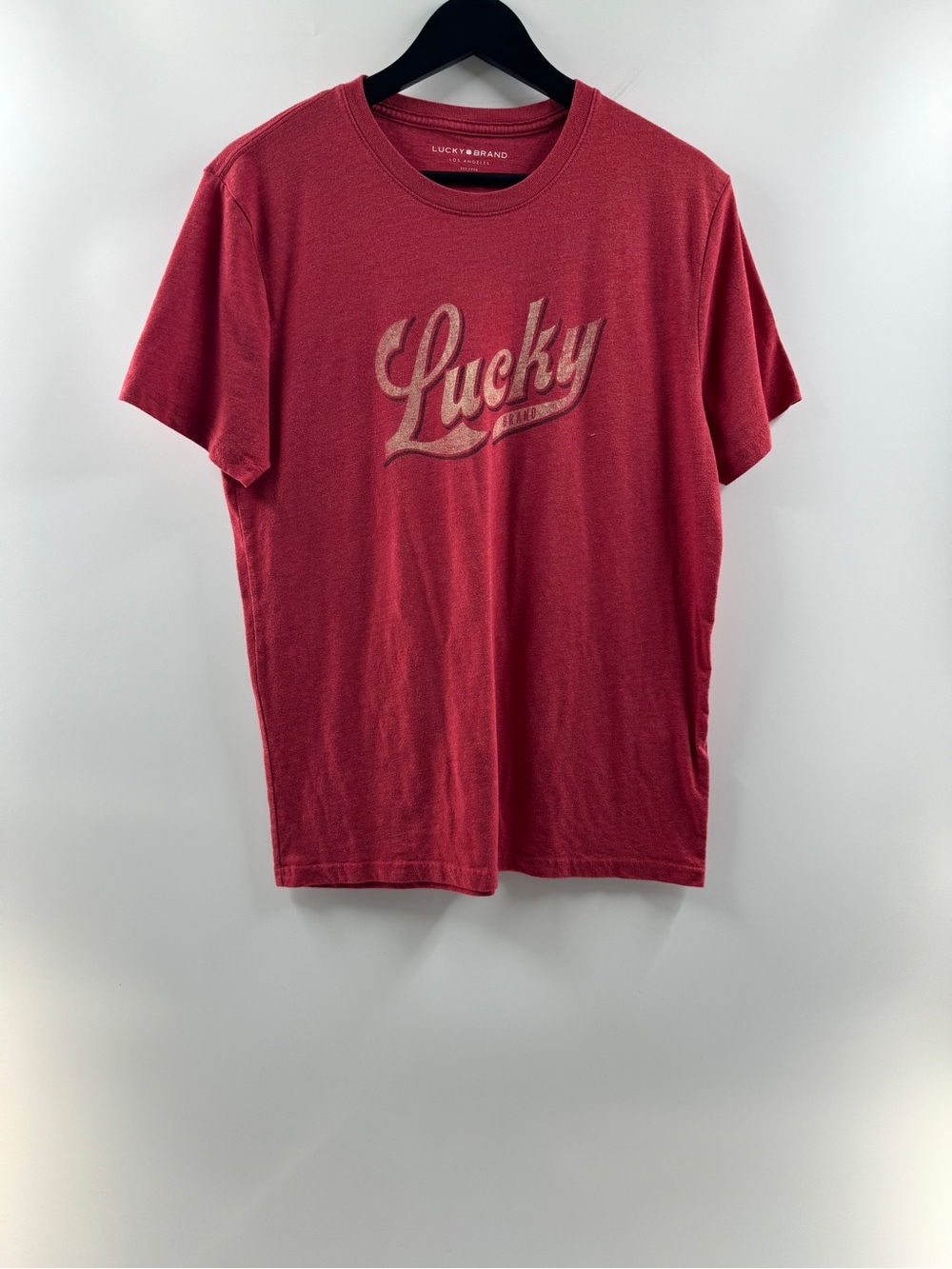 Lucky Brand Men’s Red Lucky Graphic T-Shirt Size Medium